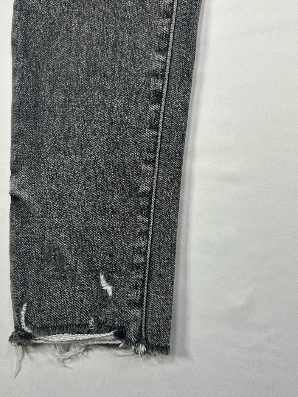 Vervet Blue Distressed Stone Wash Grey Skinny Jeans  Size 28 Stretch Moto Grunge - Picture 3 of 9